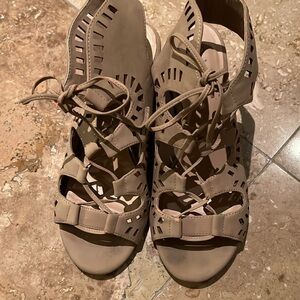 BP Lace Up Cut Out Heels